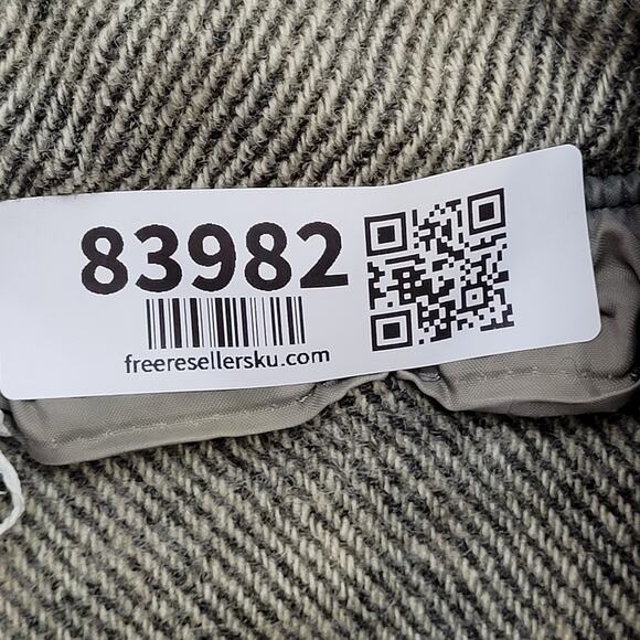 Vintage 80s MOD Flannel Button Shirt Small 20x27 Gray Jacket Shacket Heavyweight - Picture 6 of 14